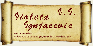 Violeta Ignjačević vizit kartica